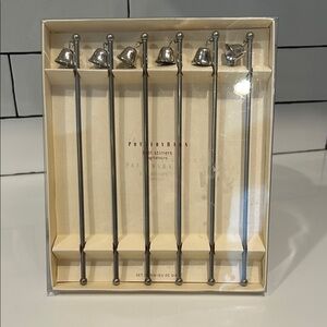 Pottery Barn Silver Bell Drink Stirrers